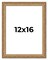 12x16 Museum-Quality Picture Frame with UV-Resistant Acrylic & Acid-Free Backing, Available in 4 Finishes - Gold, Silver, Bronze, and Black